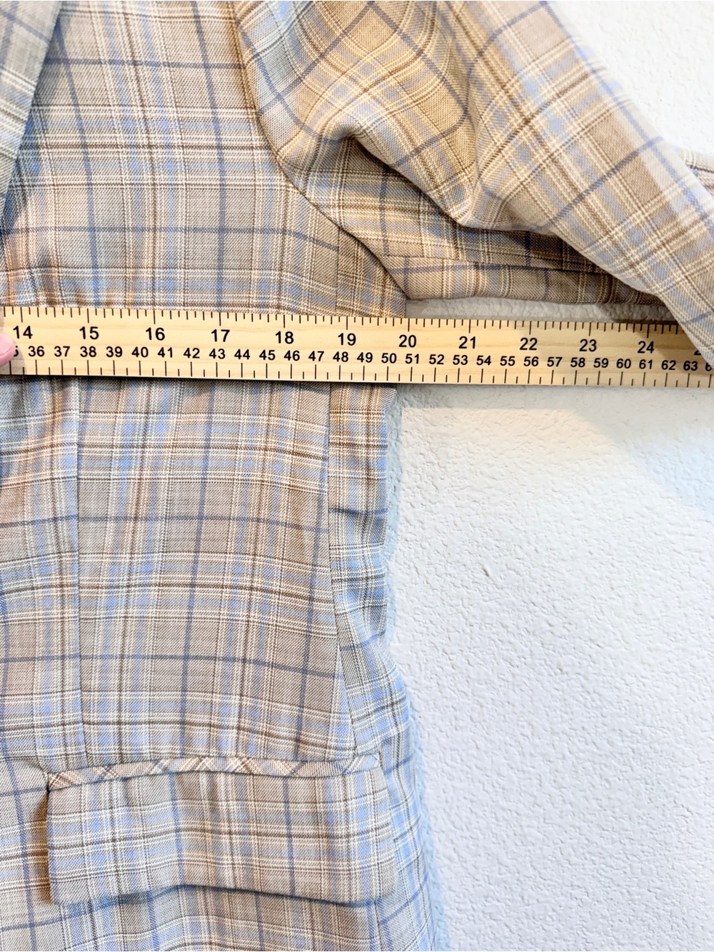 Know One Cares Plaid Blazer Quiet Luxury Academia Preppy Career Jacket M E04 - Picture 5 of 8